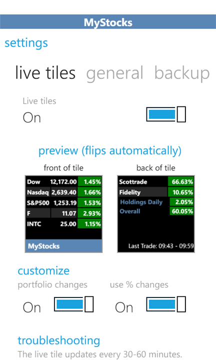 Lumia App #10: MyStocks